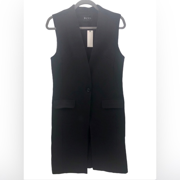 NWT BLVD Sleeveless Blazer Vest with Single Button - Picture 1 of 5